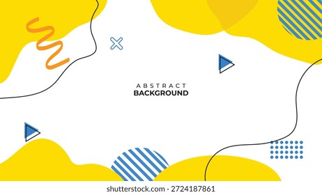 Fondo abstracto vibrante con Formas amarillas y acentos azules para proyectos creativos y presentaciones con diseño de presentación e ilustración vibrante y gráfico colorido