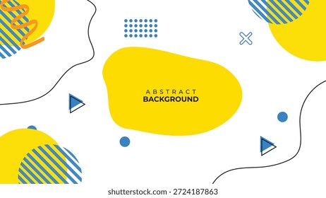 Fundo abstrato vibrante com formas amarelas e acentos azuis para projetos de design criativo e apresentações modernas com ilustração e fundo vibrante e elementos de design