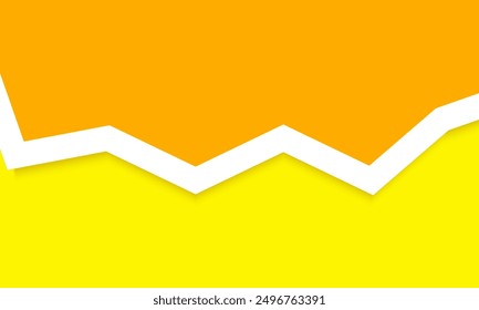 Vibrant Abstract Background with Zigzag Pattern, paper color. Bold Yellow and Orange Geometric Design. Dynamic Colorful banner template. wavy Yellow and Orange Graphic. border lines Pattern 
