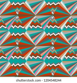 Vibrant Abstract Background,retro style triangle pattern. Randomly colored triangles, vector illustration.