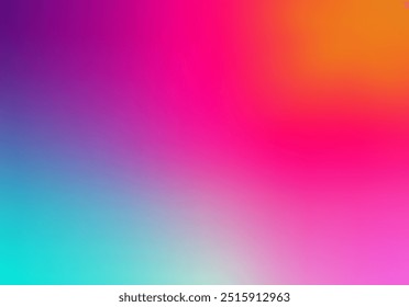 Vibrant Abstract Blurred Background. Colorful abstract illustration with gradient. pink orange purple yellow aqua. The template can be used as a wallpaper of a laptop or cell phone, banner, Flyer, etc