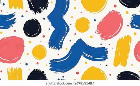 Traçado abstrato vibrante Padrão de traçado de pincel traçados