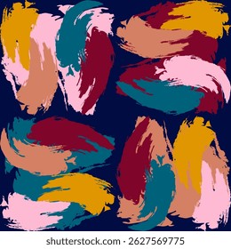 Design vibrante do padrão abstrato pincelada
