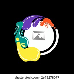 Vibrante diseño circular Abstractas con Formas dinámicas multicolores