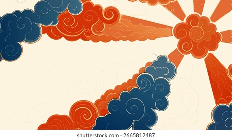 Uma paisagem em nuvem vibrante e abstrata com cores suaves e misturadas contra um fundo branco limpo, perfeito para design digital ou de impressão.