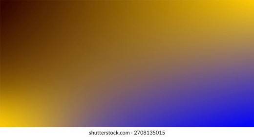 Fundo de gradiente de cor abstrata vibrante com tons de azul profundo, amarelo dourado e marrom. Design moderno