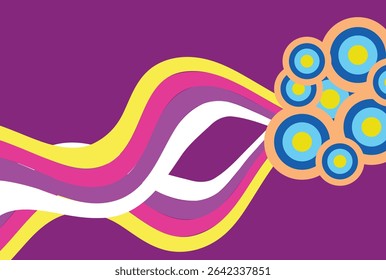 Vibrant abstract composition featuring smooth gradient patterns in shades with color, creating a sense of modernity and creativity. Ideal for backgrounds, design projects, or artistic concepts.
