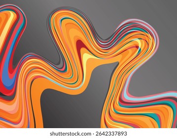 Vibrant abstract composition featuring smooth gradient patterns in shades with color, creating a sense of modernity and creativity. Ideal for backgrounds, design projects, or artistic concepts.