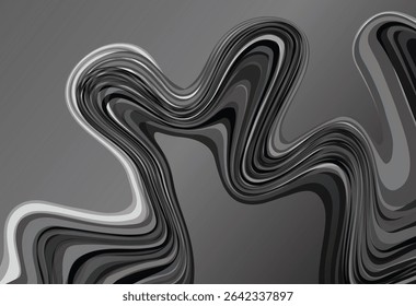 Vibrant abstract composition featuring smooth gradient patterns in shades with color, creating a sense of modernity and creativity. Ideal for backgrounds, design projects, or artistic concepts.