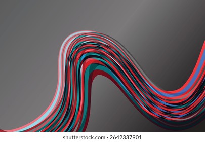 Vibrant abstract composition featuring smooth gradient patterns in shades with color, creating a sense of modernity and creativity. Ideal for backgrounds, design projects, or artistic concepts.
