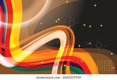 Vibrant abstract composition featuring smooth gradient patterns in shades with color, creating a sense of modernity and creativity. Ideal for backgrounds, design projects, or artistic concepts.