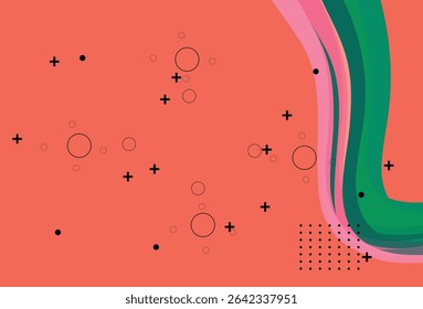 Vibrant abstract composition featuring smooth gradient patterns in shades with color, creating a sense of modernity and creativity. Ideal for backgrounds, design projects, or artistic concepts.