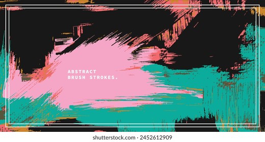 Vibrant abstract contemporary art background. Vibrant brush strokes paint texture backdrop. Creative and modern surreal artwork.