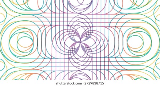 Vibrant Abstract Curved Line Pattern with Gradient Colors and Dynamic Spirals for Design