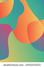  Vibrant Abstract Curvilinear Gradient Background. Abstract gradient background with flowing. Subtle grainy texture adds a retro, dynamic effect vector illustration