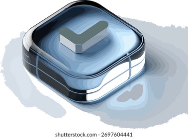 A vibrant abstract design featuring bold geometric shapes and lines in a spectrum of colors, isolated on transparent background.