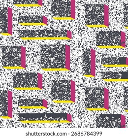 Lebhaftes abstraktes Design mit dynamischen Formen, kräftigen Farben und fließenden Mustern. Ideal für den Stoffdruck, der moderne Ästhetik mit künstlerischem Flair verbindet. Perfekt für Shutterstock-Uploads.