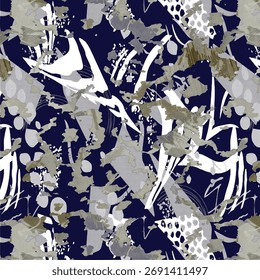 Vibrant abstract design featuring fluid shapes, bold colors, and dynamic patterns. Perfect for modern fabric prints, blending artistic flair with contemporary textile aesthetics.