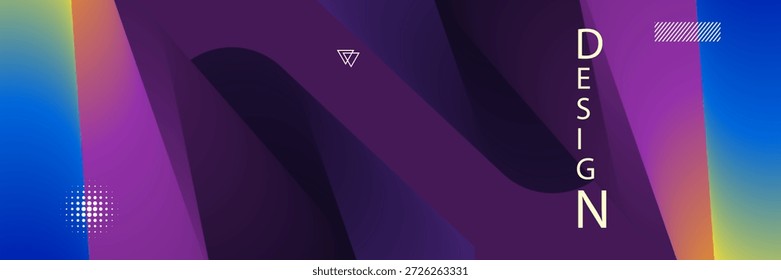Design abstrato vibrante com formas geométricas e cores