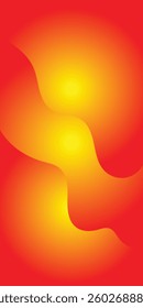 Vibrant Abstract Design with Yellow and Red Gradient Flowing Shapes