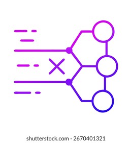 A vibrant, abstract diagram showcasing idea branching and innovation. The gradient purple and blue design evokes a sense of creativity and connection.