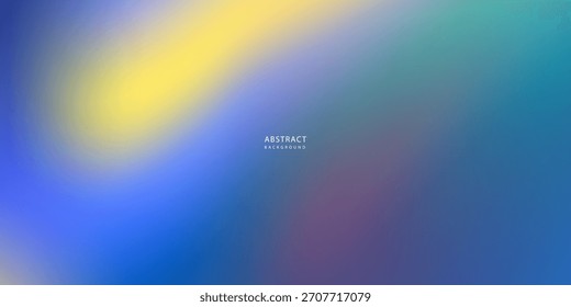 Arte digital abstrata vibrante com ondas suaves de luz azul elétrico, azul escuro e amarelo dourado misturando-se em uma composição dinâmica fluindo.