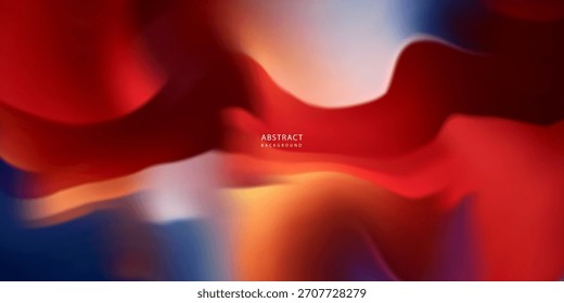 Obra de arte digital abstracta vibrante con Gradientes rojos, naranjas y azules que fluyen y se mezclan a la perfección en una composición suave y fluida.