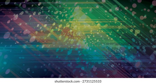 A vibrant abstract digital artwork featuring a spectrum of colors, blurred bokeh lights, and dynamic light streaks, creating a sense of energy and movement.