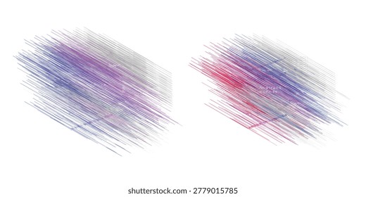 Vibrant abstract digital artwork featuring dynamic brush strokes in purple and red hues