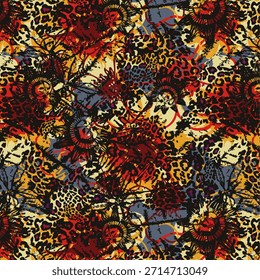 Vibrante diseño digital abstracto con Formas dinámicas, colores llamativos y texturas fluidas. Ideal para la impresión de la tela, ofreciendo la estética moderna, llamativa conveniente para la moda y la decoración.