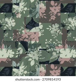 Vibrant abstract floral pattern featuring flowing organic shapes, layered textures, and harmonious colors, designed for modern fabric printing and suitable for fashion or home décor.