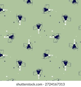 Patrón floral abstracto vibrante con Formas orgánicas que fluyen, texturas en capas y colores armoniosos, diseñado para la impresión de telas modernas y adecuado para la decoración de la moda o el hogar.