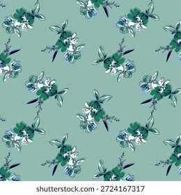 Patrón floral abstracto vibrante con Formas orgánicas que fluyen, texturas en capas y colores armoniosos, diseñado para la impresión de telas modernas y adecuado para la decoración de la moda o el hogar.