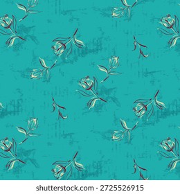 Patrón floral abstracto vibrante con Formas orgánicas que fluyen, texturas en capas y colores armoniosos, diseñado para la impresión de telas modernas y adecuado para la decoración de la moda o el hogar.