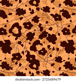 Patrón floral abstracto vibrante con Formas orgánicas que fluyen, texturas en capas y colores armoniosos, diseñado para la impresión de telas modernas y adecuado para la decoración de la moda o el hogar.