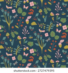 Padrão floral abstrato vibrante com formas orgânicas fluidas, texturas em camadas e cores harmoniosas, projetado para impressão de tecido moderno e adequado para moda ou decoração de casa.