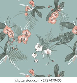 Patrón floral abstracto vibrante con Formas orgánicas que fluyen, texturas en capas y colores armoniosos, diseñado para la impresión de telas modernas y adecuado para la decoración de la moda o el hogar.