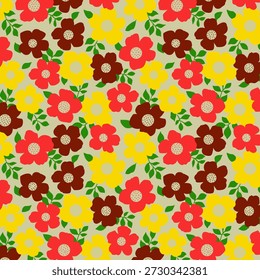 Patrón floral abstracto vibrante con Formas orgánicas fluidas, texturas en capas y colores armoniosos, diseñado para la impresión de tela moderna y adecuado para la decoración de moda o el hogar.
