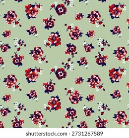 Patrón floral abstracto vibrante con Formas orgánicas fluidas, texturas en capas y colores armoniosos, diseñado para la impresión de tela moderna y adecuado para la decoración de moda o el hogar.