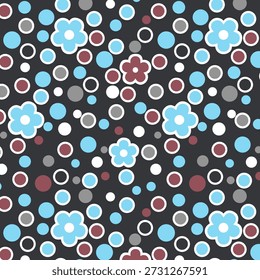 Patrón floral abstracto vibrante con Formas orgánicas fluidas, texturas en capas y colores armoniosos, diseñado para la impresión de tela moderna y adecuado para la decoración de moda o el hogar.