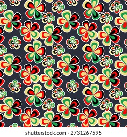 Patrón floral abstracto vibrante con Formas orgánicas fluidas, texturas en capas y colores armoniosos, diseñado para la impresión de tela moderna y adecuado para la decoración de moda o el hogar.