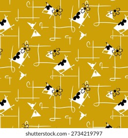 Patrón floral abstracto vibrante con Formas orgánicas fluidas, texturas en capas y colores armoniosos, diseñado para la impresión de tela moderna y adecuado para la decoración de moda o el hogar.