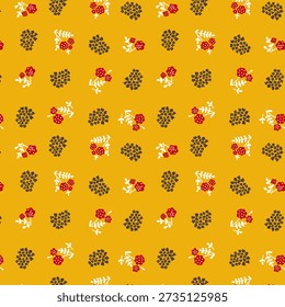 Patrón floral abstracto vibrante con Formas orgánicas fluidas, texturas en capas y colores armoniosos, diseñado para la impresión de tela moderna y adecuado para la decoración de moda o el hogar.