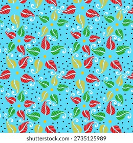 Patrón floral abstracto vibrante con Formas orgánicas fluidas, texturas en capas y colores armoniosos, diseñado para la impresión de tela moderna y adecuado para la decoración de moda o el hogar.
