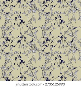 Patrón floral abstracto vibrante con Formas orgánicas fluidas, texturas en capas y colores armoniosos, diseñado para la impresión de tela moderna y adecuado para la decoración de moda o el hogar.