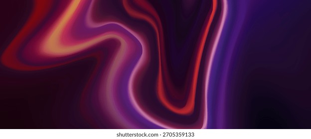 Fundo fluido abstrato vibrante com ondas vermelhas, alaranjadas e roxas brilhantes, criando um fluxo gradiente dinâmico, energético e moderno.