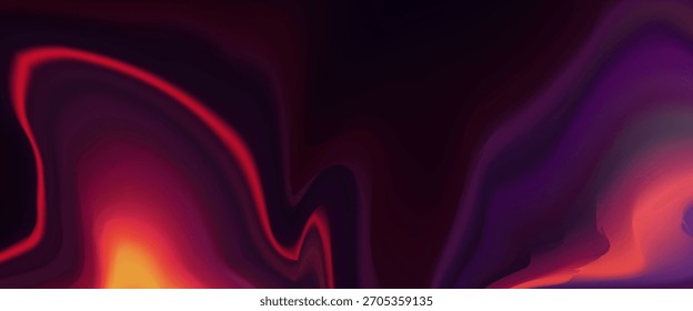 Fondo fluido abstracto vibrante con ondas rojas, naranjas y púrpuras brillantes, creando un flujo de gradiente dinámico, energético y moderno.