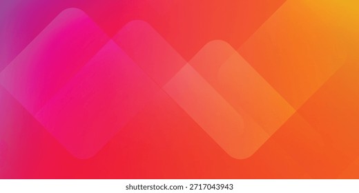 Fondo geométrico Abstractas vibrante con Formas de diamante naranja rosa neón para diseño tecnológico