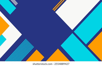 Vibrant Abstract Geometric Design with Bold and Dynamic Patterns. For Template Design