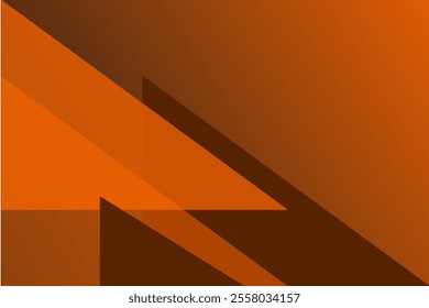 Vibrant Abstract Geometric Design Featuring Overlapping Orange and Brown Shapes